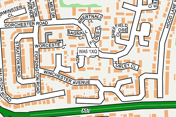 WA5 1XQ map - OS OpenMap – Local (Ordnance Survey)