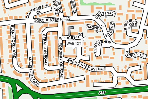 WA5 1XT map - OS OpenMap – Local (Ordnance Survey)
