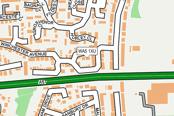 WA5 1XU map - OS OpenMap – Local (Ordnance Survey)