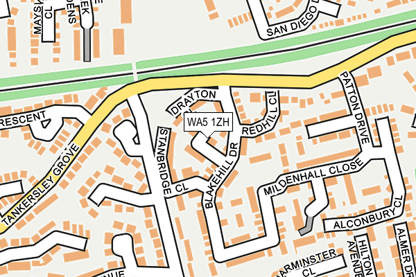 WA5 1ZH map - OS OpenMap – Local (Ordnance Survey)