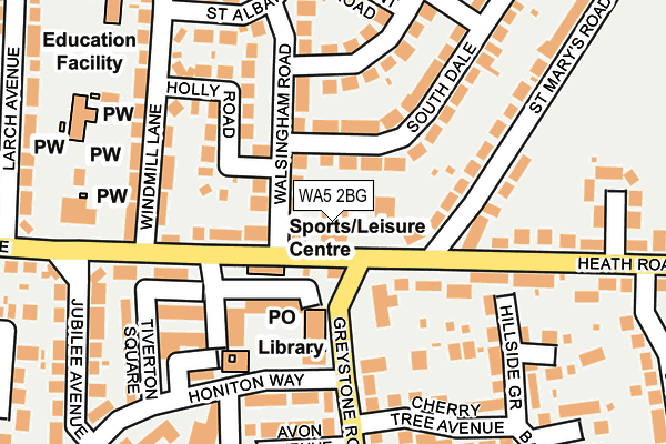 WA5 2BG map - OS OpenMap – Local (Ordnance Survey)