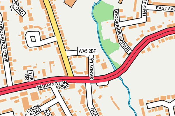 WA5 2BP map - OS OpenMap – Local (Ordnance Survey)