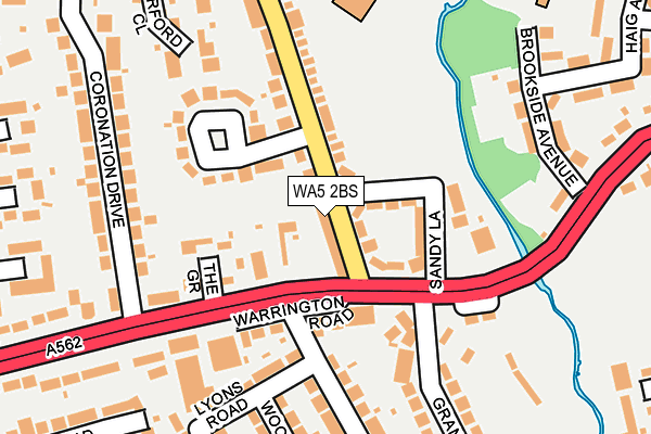 WA5 2BS map - OS OpenMap – Local (Ordnance Survey)