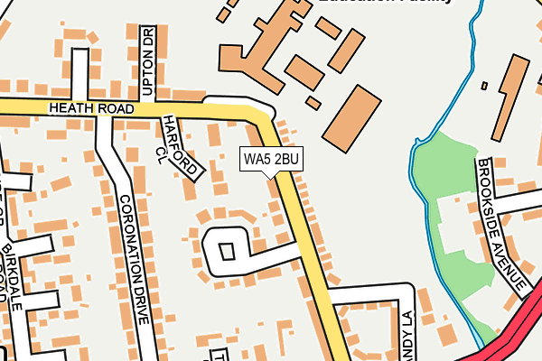 WA5 2BU map - OS OpenMap – Local (Ordnance Survey)