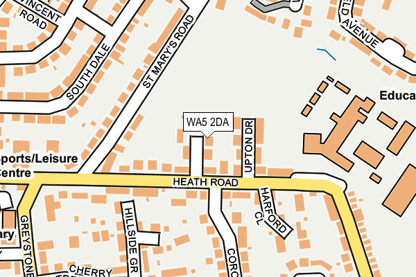 WA5 2DA map - OS OpenMap – Local (Ordnance Survey)