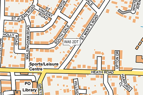 WA5 2DT map - OS OpenMap – Local (Ordnance Survey)