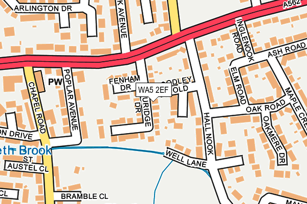 WA5 2EF map - OS OpenMap – Local (Ordnance Survey)