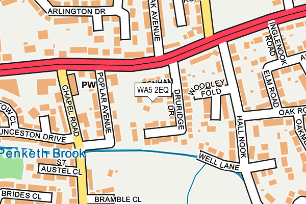 WA5 2EQ map - OS OpenMap – Local (Ordnance Survey)
