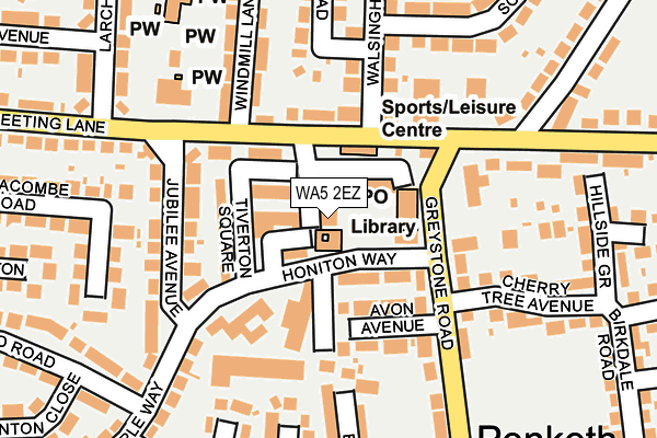 WA5 2EZ map - OS OpenMap – Local (Ordnance Survey)
