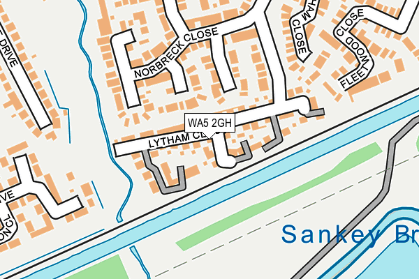 WA5 2GH map - OS OpenMap – Local (Ordnance Survey)