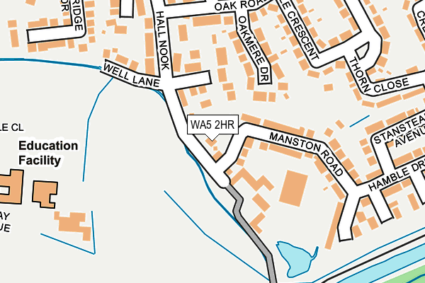 WA5 2HR map - OS OpenMap – Local (Ordnance Survey)