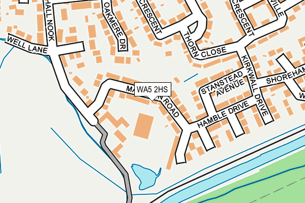 WA5 2HS map - OS OpenMap – Local (Ordnance Survey)