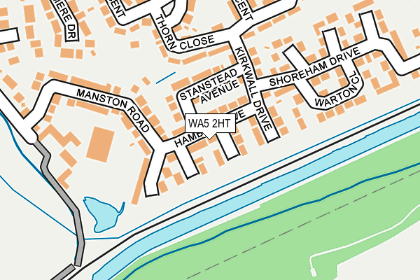 WA5 2HT map - OS OpenMap – Local (Ordnance Survey)