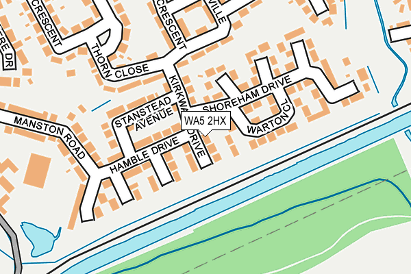 WA5 2HX map - OS OpenMap – Local (Ordnance Survey)