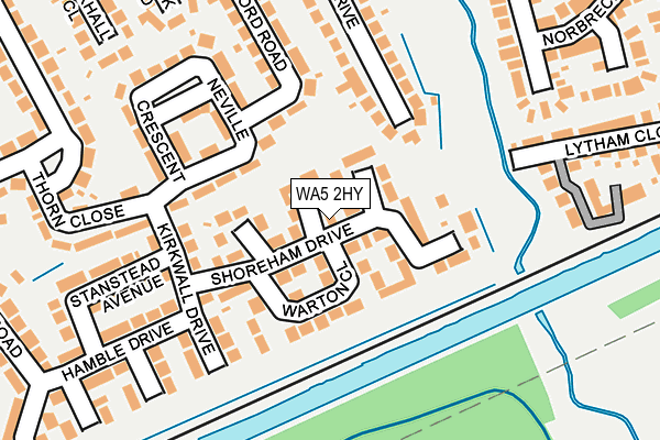WA5 2HY map - OS OpenMap – Local (Ordnance Survey)