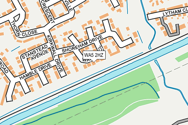WA5 2HZ map - OS OpenMap – Local (Ordnance Survey)