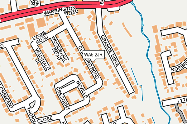 WA5 2JR map - OS OpenMap – Local (Ordnance Survey)