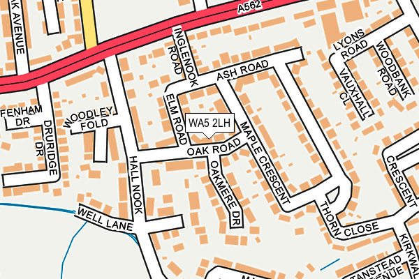 WA5 2LH map - OS OpenMap – Local (Ordnance Survey)