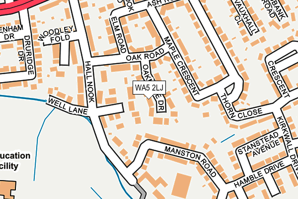 WA5 2LJ map - OS OpenMap – Local (Ordnance Survey)
