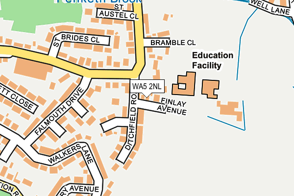 WA5 2NL map - OS OpenMap – Local (Ordnance Survey)