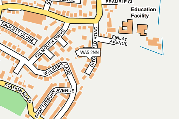 WA5 2NN map - OS OpenMap – Local (Ordnance Survey)