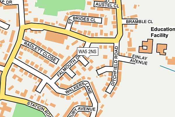 WA5 2NS map - OS OpenMap – Local (Ordnance Survey)