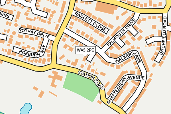 WA5 2PE map - OS OpenMap – Local (Ordnance Survey)