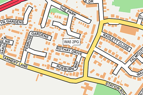 WA5 2PG map - OS OpenMap – Local (Ordnance Survey)