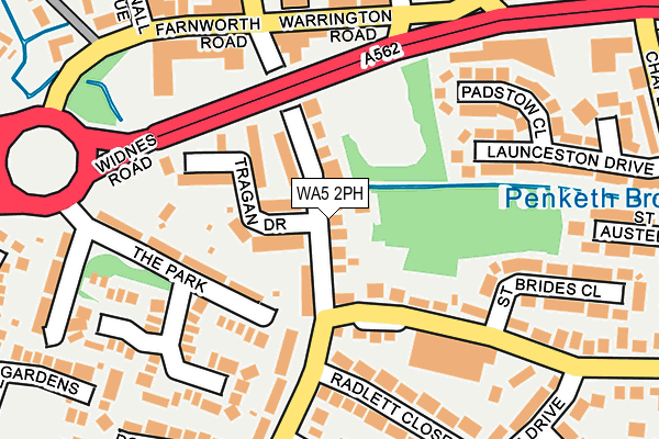 WA5 2PH map - OS OpenMap – Local (Ordnance Survey)