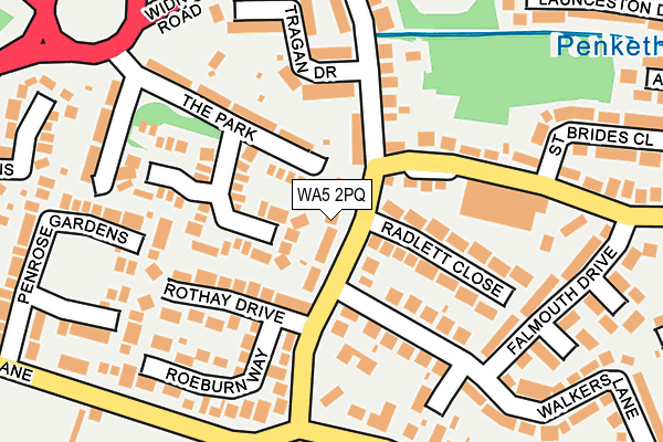 WA5 2PQ map - OS OpenMap – Local (Ordnance Survey)