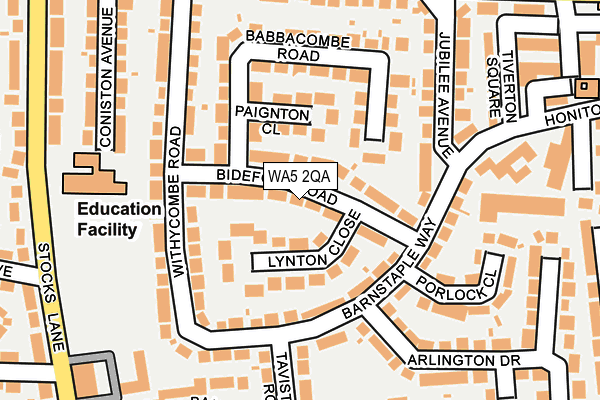 WA5 2QA map - OS OpenMap – Local (Ordnance Survey)