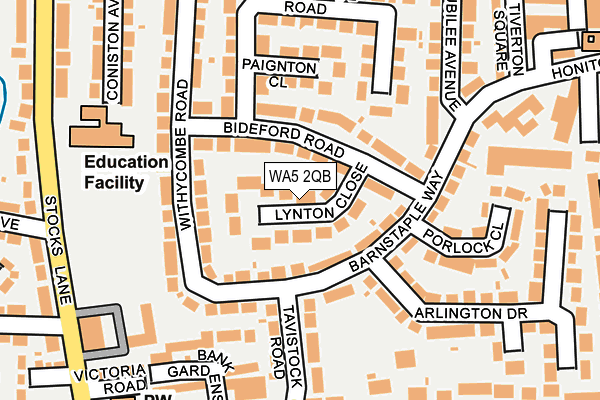 WA5 2QB map - OS OpenMap – Local (Ordnance Survey)