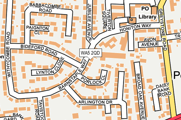 WA5 2QD map - OS OpenMap – Local (Ordnance Survey)
