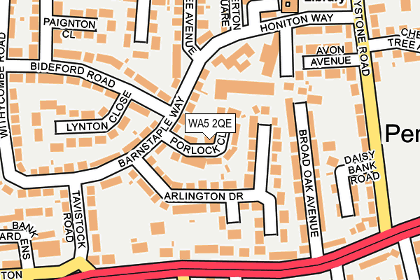 WA5 2QE map - OS OpenMap – Local (Ordnance Survey)