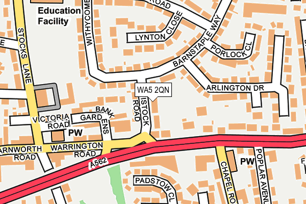WA5 2QN map - OS OpenMap – Local (Ordnance Survey)