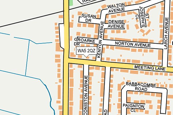 WA5 2QZ map - OS OpenMap – Local (Ordnance Survey)