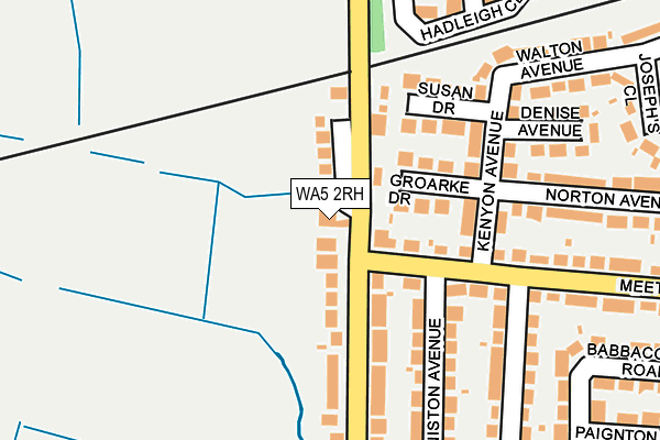 WA5 2RH map - OS OpenMap – Local (Ordnance Survey)