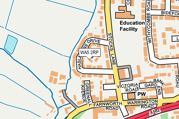 WA5 2RP map - OS OpenMap – Local (Ordnance Survey)