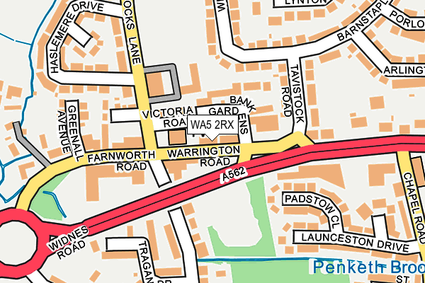 WA5 2RX map - OS OpenMap – Local (Ordnance Survey)