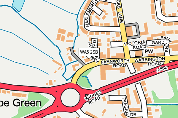 WA5 2SB map - OS OpenMap – Local (Ordnance Survey)