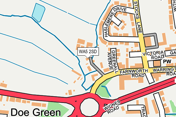 WA5 2SD map - OS OpenMap – Local (Ordnance Survey)