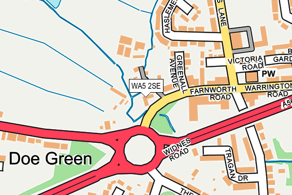 WA5 2SE map - OS OpenMap – Local (Ordnance Survey)