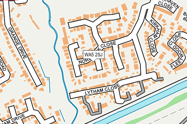 WA5 2SJ map - OS OpenMap – Local (Ordnance Survey)