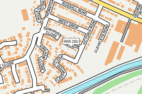 WA5 2SU map - OS OpenMap – Local (Ordnance Survey)