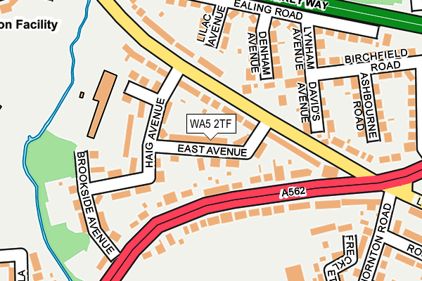 WA5 2TF map - OS OpenMap – Local (Ordnance Survey)