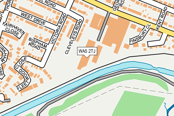 WA5 2TJ map - OS OpenMap – Local (Ordnance Survey)