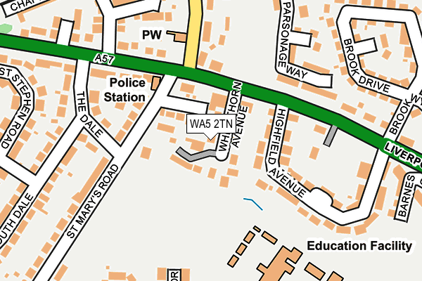 WA5 2TN map - OS OpenMap – Local (Ordnance Survey)