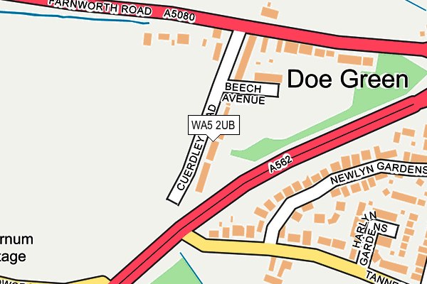 WA5 2UB map - OS OpenMap – Local (Ordnance Survey)
