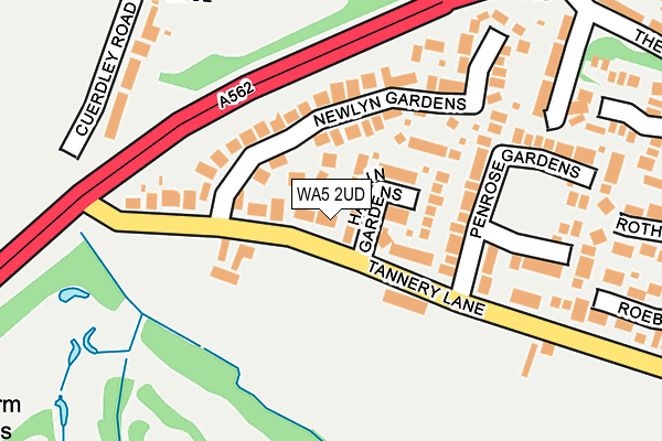 WA5 2UD map - OS OpenMap – Local (Ordnance Survey)