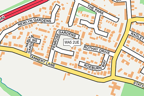 WA5 2UE map - OS OpenMap – Local (Ordnance Survey)